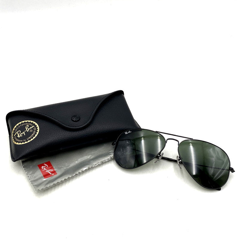 【中古品】【メンズ】 Ray-Ban レイバン RB3025 AVIATOR LARGE METAL SUNGLASSES アビエーターラージメタルサングラス 眼鏡 アイウェア 203-241101-ma-10-izu サイズ：58□14 135 カラー：黒 万代Net店