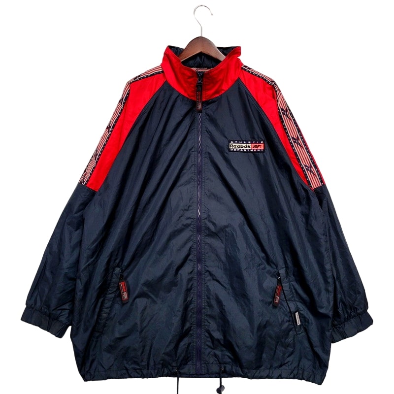 【中古品】【メンズ】 Reebok リーボック 90S NYLON JACKET ナイロンジャケット アウター 146-241102-as-18-izu サイズ：XL カラー：ネイビー 万代Net店