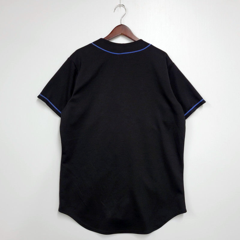 【中古品】【メンズ】  MAJESTIC マジェスティック 90S METS BASEBALL SHIRT メッツ ベースボールシャツ 半袖 トップス 146-241102-as-17-izu サイズ：L カラー：ブラック 万代Net店