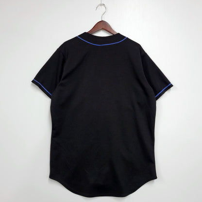 【中古品】【メンズ】  MAJESTIC マジェスティック 90S METS BASEBALL SHIRT メッツ ベースボールシャツ 半袖 トップス 146-241102-as-17-izu サイズ：L カラー：ブラック 万代Net店