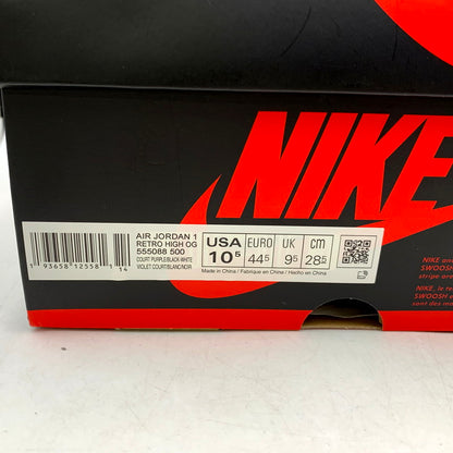 【中古品】【メンズ】 NIKE ナイキ AIR JORDAN 1 RETRO HIGH OG 555088-500 エア ジョーダン 1 レトロ ハイ OG スニーカー シューズ 靴 160-241103-ay-01-izu サイズ：28.5cm カラー：COURT PURPLE/BLACK-WHITE 万代Net店