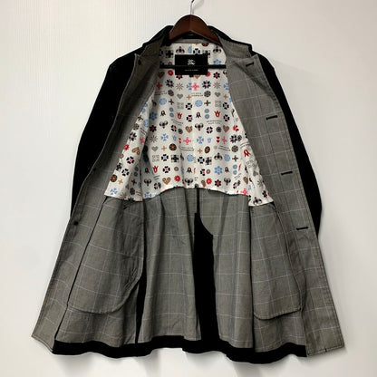 【中古品】【メンズ】 BURBERRY BLACK LABEL バーバリーブラックレーベル SOUTIEN COLLAR COAT BMA04-301-09 ステンカラーコート ロングコート アウター 141-241103-ay-06-izu サイズ：M カラー：ブラック 万代Net店