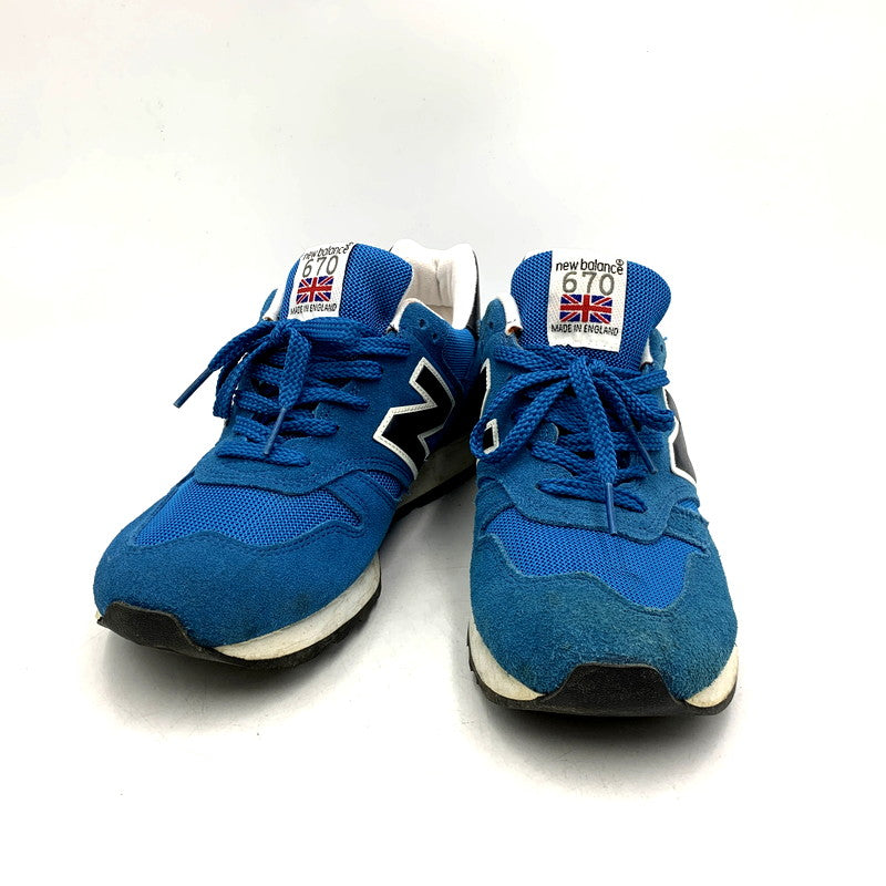 【中古品】【メンズ/レディース】 NEW BALANCE ニューバランス M670SBK 英国製 スニーカー シューズ 靴 162-241103-ay-28-izu サイズ：US8/26cm カラー：ブルー 万代Net店