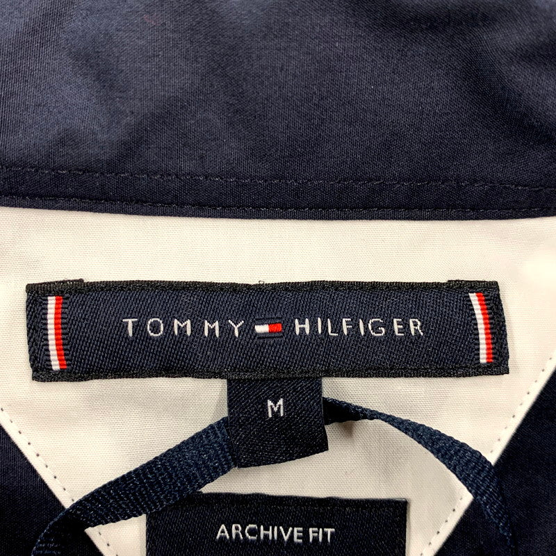 【中古美品】【メンズ】 TOMMY HILFIGER トミーヒルフィガー ARCHIVE FIT SS POCKET SHIRT ポケットシャツ 半袖 ロゴ 刺繍 トップス 147-241103-ay-19-izu サイズ：M カラー：ネイビー 万代Net店