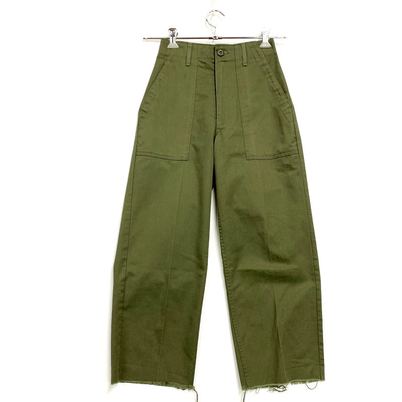 【中古品】【レディース】  US ARMY ユーエスアーミー BAKER PANTS ベイカーパンツ ボトムス 171-241105-as-17-izu サイズ：26×29 カラー：グリーン 万代Net店