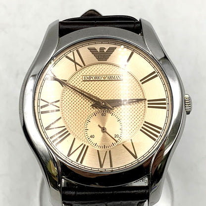 【中古品】【メンズ/レディース】 Emporio Armani エンポリオ・アルマーニ AR-1704 クォーツ 腕時計 198-241231-as-11-izu カラー：ブラウン 万代Net店