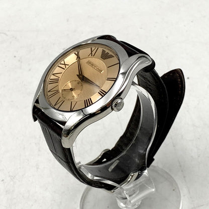 【中古品】【メンズ/レディース】 Emporio Armani エンポリオ・アルマーニ AR-1704 クォーツ 腕時計 198-241231-as-11-izu カラー：ブラウン 万代Net店