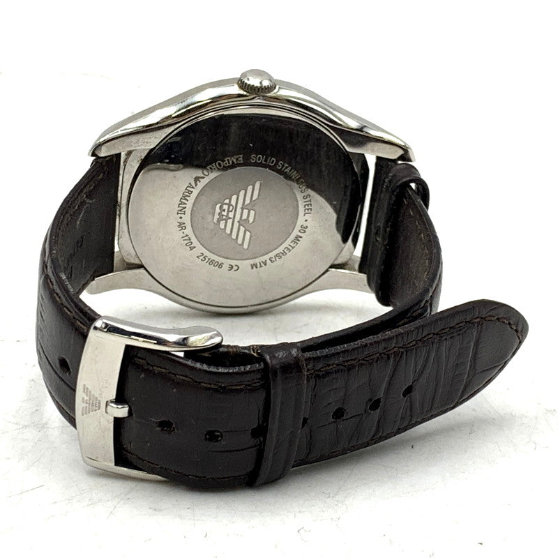 【中古品】【メンズ/レディース】 Emporio Armani エンポリオ・アルマーニ AR-1704 クォーツ 腕時計 198-241231-as-11-izu カラー：ブラウン 万代Net店