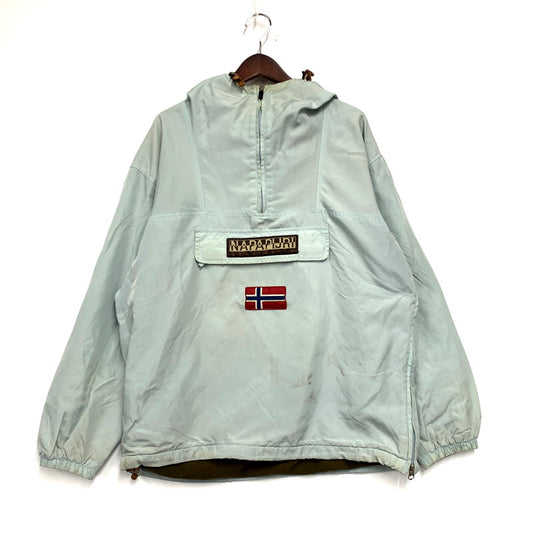 【現状渡し品】【メンズ】  NAPAPIJRI ナパピリ 90S ANORAK NYLON JACKET アノラック ナイロンジャケット アウター 146-241108-as-07-izu サイズ：M カラー：ブルー系 万代Net店