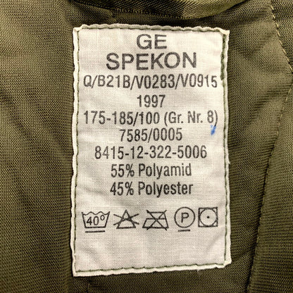 【中古品】【メンズ】  ドイツ軍 QUILTING JACKET 8415-12-322-5006 キルティングジャケット アウター 146-241109-ay-13-izu サイズ：下記参照 カラー：グリーン系 万代Net店