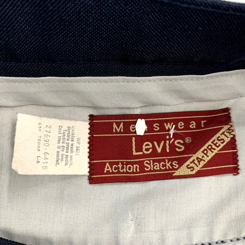 【中古品】【メンズ】 Levi's リーバイス ACTION SLACKS STA-PREST SLACKS PANTS 27690-6418 ステイ・プレスト スラックスパンツ ズボン ボトムス 157-241109-ay-08-izu サイズ：下記参照 カラー：ネイビー 万代Net店