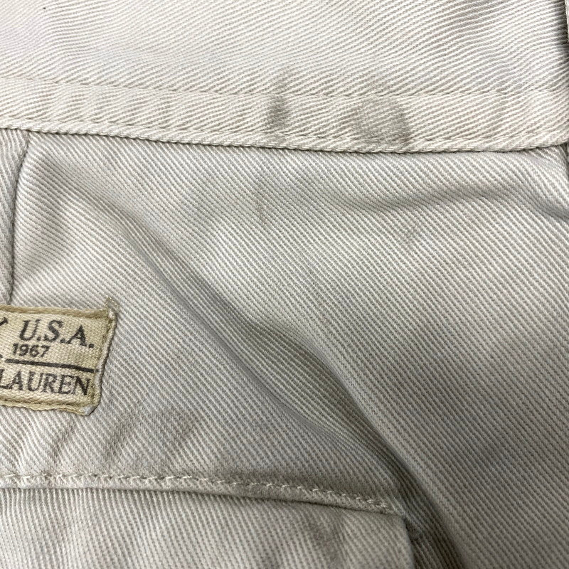 【中古品】【メンズ】 POLO RALPH LAUREN ポロ・ラルフローレン 90S CARGO PANTS 90年代 カーゴパンツ ズボン ボトムス 157-241107-ma-03-izu サイズ：40×32 カラー：ライトグレー 万代Net店