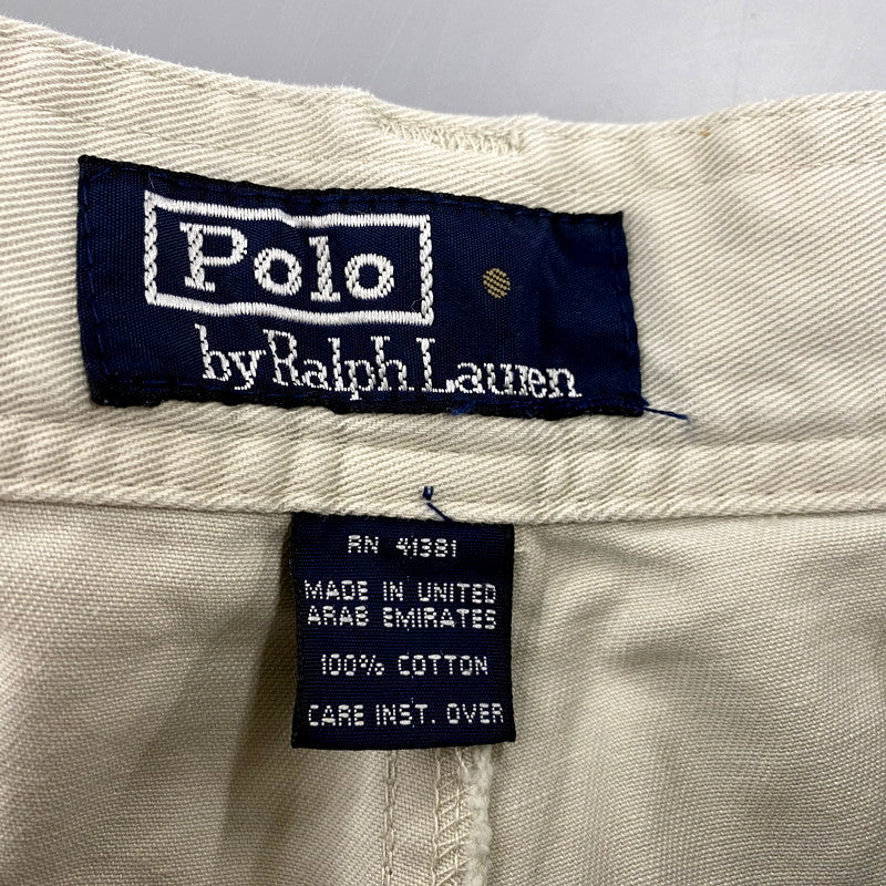 【中古品】【メンズ】 POLO RALPH LAUREN ポロ・ラルフローレン 90S CARGO PANTS 90年代 カーゴパンツ ズボン ボトムス 157-241107-ma-03-izu サイズ：40×32 カラー：ライトグレー 万代Net店