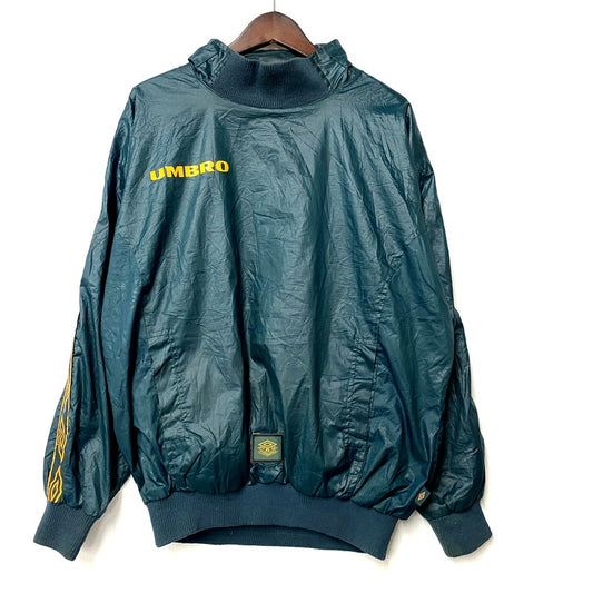 【中古品】【メンズ】  UMBRO アンブロ 90S NYLON PULLOVER 90年代 ナイロンプルオーバー トップス 長袖 146-241107-ma-07-izu サイズ：M カラー：グリーン 万代Net店