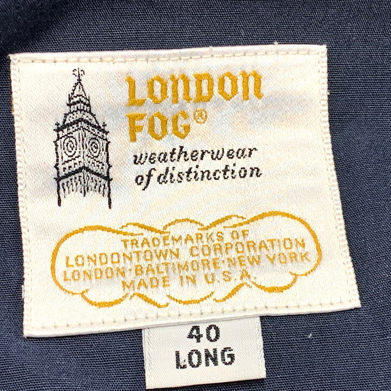 【中古品】【メンズ】  LONDON FOG ロンドンフォグ 70S HARRINGTON JACKET ハリントンジャケット USA製 アウター 146-241110-as-38-izu サイズ：40 カラー：ネイビー 万代Net店