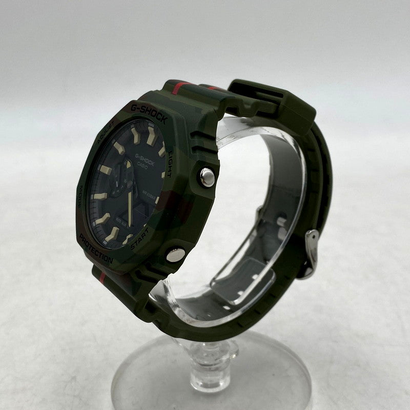 【中古美品】【メンズ/レディース】 G-SHOCK ジーショック ANALOG-DIGITAL 2100 SERIES GAE-2100WE アナデジ 2100シリーズ 腕時計 196-241108-as-15-izu サイズ：48.5 × 45.4 × 11.8 mm カラー：グリーン系 万代Net店