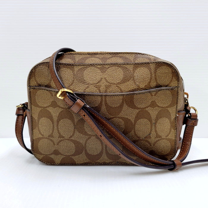 【現状渡し品】【レディース】 COACH コーチ 91677 シグネチャー ショルダーバッグ カバン 鞄 180-241125-as-30-izu カラー：ブラウン 万代Net店