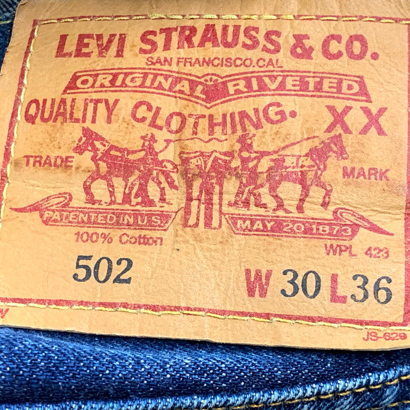 【中古品】【メンズ】 Levi's リーバイス 00S 502 DENIM PANTS 502-XX デニムパンツ 日本製 刻印J22 ビッグE 2004年製 TALONジッパー ジーンズ ボトムス 157-241111-as-08-izu サイズ：30 カラー：ブルー系 万代Net店