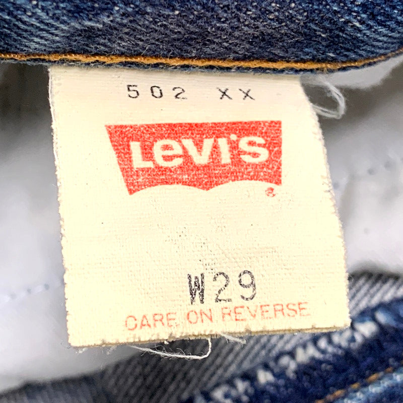 【中古品】【メンズ】 Levi's リーバイス 90S 502 DENIM PANTS 502-XX デニムパンツ 日本製 刻印J22 1994年製 ビッグE TALONジッパー ジーンズ ボトムス 157-241111-as-09-izu サイズ：29 カラー：ブルー系 万代Net店