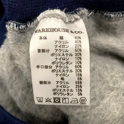 【中古品】【メンズ】  DUCK DIGGER WAREHOUSE ダックディガー ウエアハウス 490 COMBI HIGH NECK STYLE コンビハイネック スタイル スウェット 長袖 トップス 145-241111-as-14-izu サイズ：38 カラー：グレー系 万代Net店