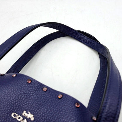 【中古品】【レディース】 COACH コーチ 2WAY TOTE BAG 38629 チャーリーキャリーオールクリスタルリベット トートバッグ カバン 鞄 180-241110-as-20-izu カラー：ネイビー 万代Net店