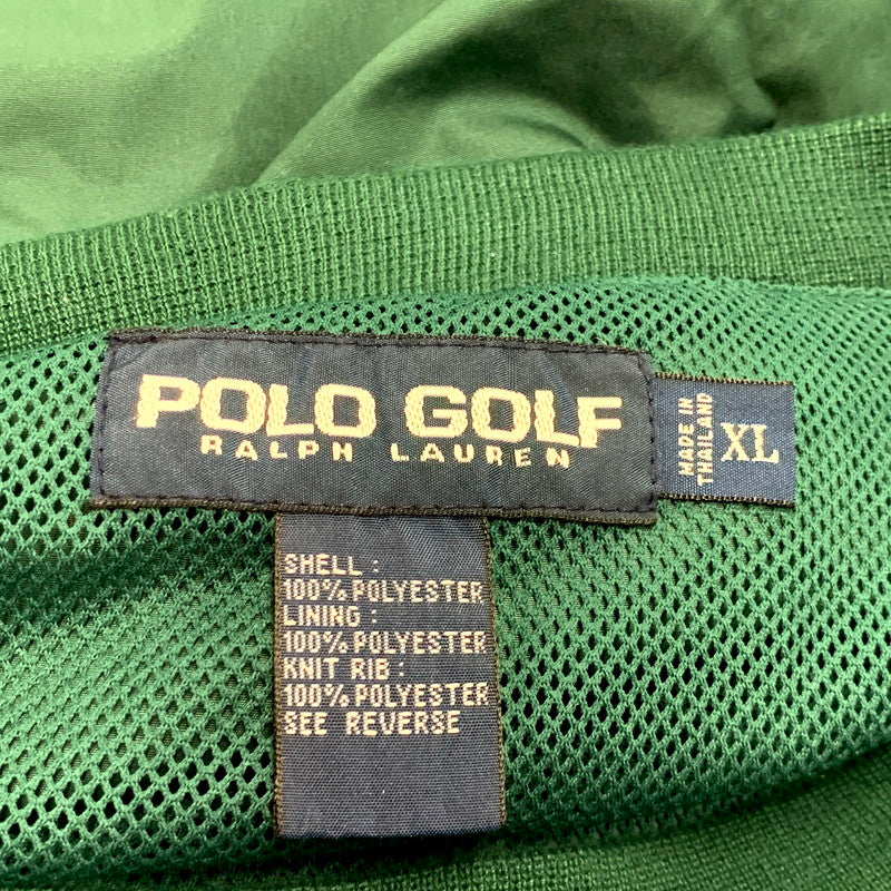 【中古品】【メンズ】  POLO GOLF RALPH LAUREN ポロゴルフ ラルフローレン 90S PULLOVER プルオーバー 長袖 トップス 146-241112-as-28-izu サイズ：XL カラー：グリーン 万代Net店