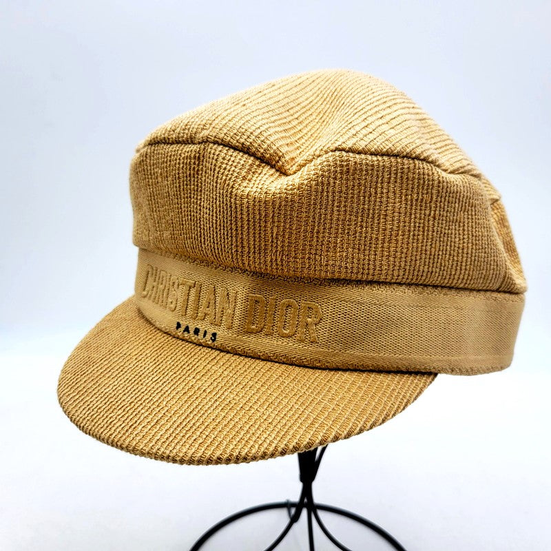 【中古品】【メンズ/レディース】 Christian Dior クリスチャンディオール LOGO CASQUETTE 02DCP920A140 ロゴ キャスケット 帽子 183-241110-as-23-izu サイズ：58 カラー：ベージュ 万代Net店