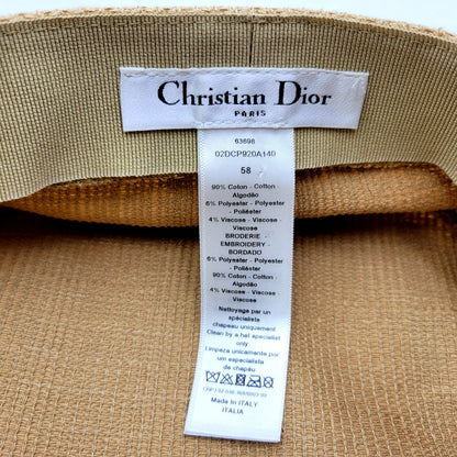 【中古品】【メンズ/レディース】 Christian Dior クリスチャンディオール LOGO CASQUETTE 02DCP920A140 ロゴ キャスケット 帽子 183-241110-as-23-izu サイズ：58 カラー：ベージュ 万代Net店