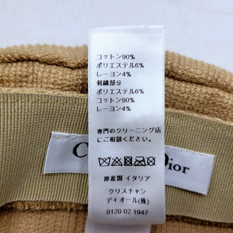 【中古品】【メンズ/レディース】 Christian Dior クリスチャンディオール LOGO CASQUETTE 02DCP920A140 ロゴ キャスケット 帽子 183-241110-as-23-izu サイズ：58 カラー：ベージュ 万代Net店