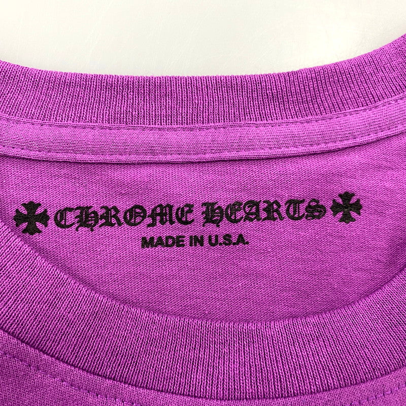 【中古美品】【メンズ】 CHROME HEARTS クロムハーツ × MATTY BOY マッティボーイ PPO U SS PKT CREW ショートスリーブ ポケット クルーネック Tシャツ 半袖 トップス 190-241119-as-26-izu サイズ：XL カラー：パープル 万代Net店