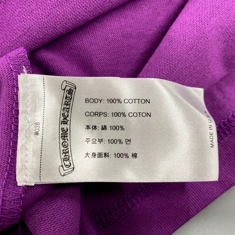 【中古美品】【メンズ】 CHROME HEARTS クロムハーツ × MATTY BOY マッティボーイ PPO U SS PKT CREW ショートスリーブ ポケット クルーネック Tシャツ 半袖 トップス 190-241119-as-26-izu サイズ：XL カラー：パープル 万代Net店