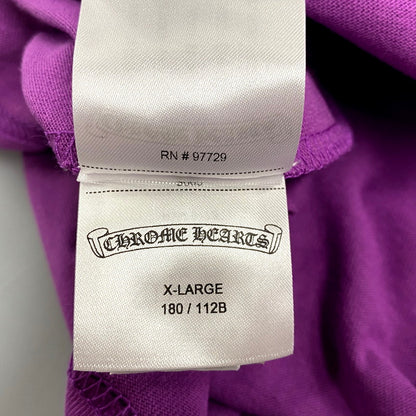 【中古美品】【メンズ】 CHROME HEARTS クロムハーツ × MATTY BOY マッティボーイ PPO U SS PKT CREW ショートスリーブ ポケット クルーネック Tシャツ 半袖 トップス 190-241119-as-26-izu サイズ：XL カラー：パープル 万代Net店