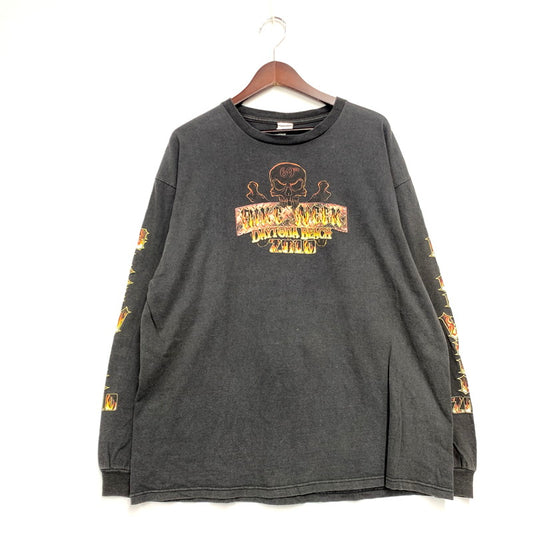 【中古品】【メンズ】  DELTA デルタ 00S HARLEY DAVIDSON BIKE WEEK PRINTED LS T-SHIRT ハーレーダビッドソン バイクウィーク プリント ロングスリーブ Tシャツ 長袖 トップス 146-241114-as-11-izu サイズ：XL カラー：ブラック系 万代Net店