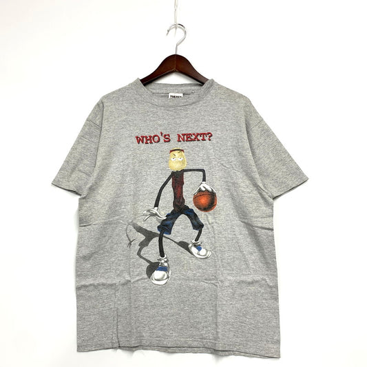 【中古品】【メンズ】  TULTEX タルテックス 90S WHO'S NEXT PRINTED T-SHIRT プリント Tシャツ 半袖 トップス 146-241114-as-32-izu サイズ：L カラー：グレー 万代Net店