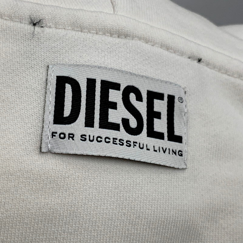 【中古品】【メンズ】 DIESEL ディーゼル F-KREEN SWEAT スウェット パーカー 長袖 トップス 141-241114-as-33-izu サイズ：S カラー：ホワイト 万代Net店