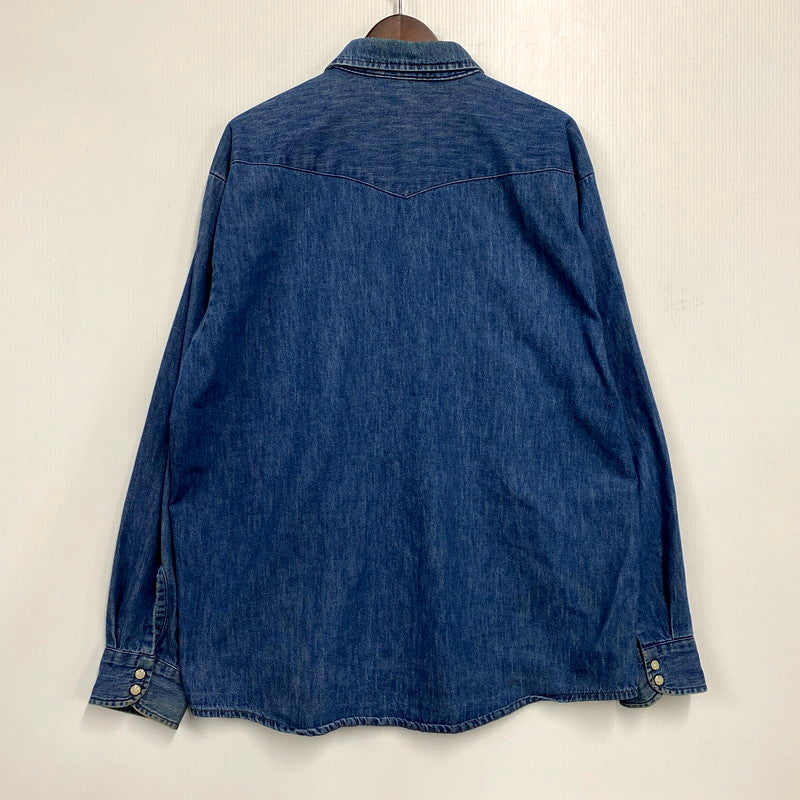 【中古品】【メンズ】 Dakota ダコタ BY FIVE BROTHER バイ ファイブブラザー 80S DENIM WESTERN SHIRT デニムウエスタンシャツ USA製 長袖 トップス 146-241115-ay-04-izu サイズ：XL カラー：インディゴ 万代Net店