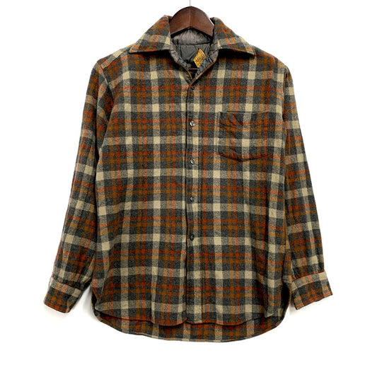 【中古品】【メンズ】 PENDLETON ペンドルトン 70S LS VIRGIN WOOL CHECK SHIRT USA製 70年代 ロングスリーブヴァージンウールチェックシャツ トップス 長袖 146-241116-ma-13-izu サイズ：M カラー：マルチ 万代Net店