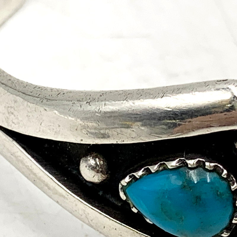 【中古品】【メンズ/レディース】 INDIAN JEWELRY SV925 TURQUOISE BANGLE インディアンジュエリー ターコイズ バングル アクセサリー 191-241117-as-26-izu カラー：シルバー 万代Net店