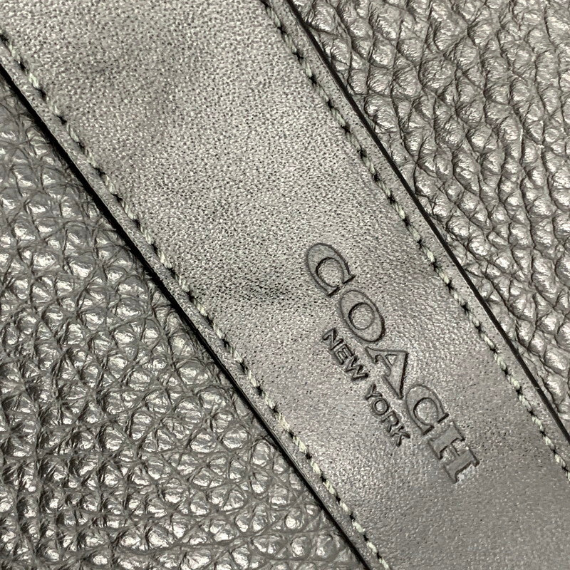 【中古品】【メンズ/レディース】 COACH コーチ BOND BACKPACK IN PEBBLE LEATHER F56667 ボンド バックパック ペブル レザー リュック バッグ カバン 鞄 180-241117-as-23-izu カラー：グレー 万代Net店