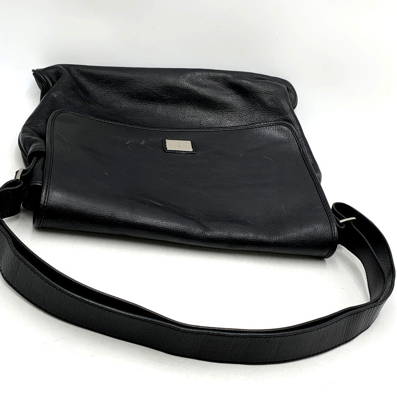 【中古品】【メンズ/レディース】 COLE HAAN コールハーン LEATHER SHOULDER BAG レザーショルダーバッグ 鞄 カバン 188-241120-ma-07-izu カラー：黒 万代Net店