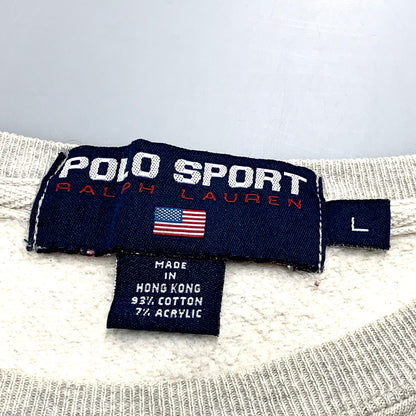 【中古品】【メンズ】 POLO SPORTS ポロスポーツ RALPH LAUREN ラルフローレン 90S SWEATSHIRT USA FLAG スウェットシャツ トレーナー 長袖 トップス 146-241119-as-33-izu サイズ：L カラー：グレー系 万代Net店