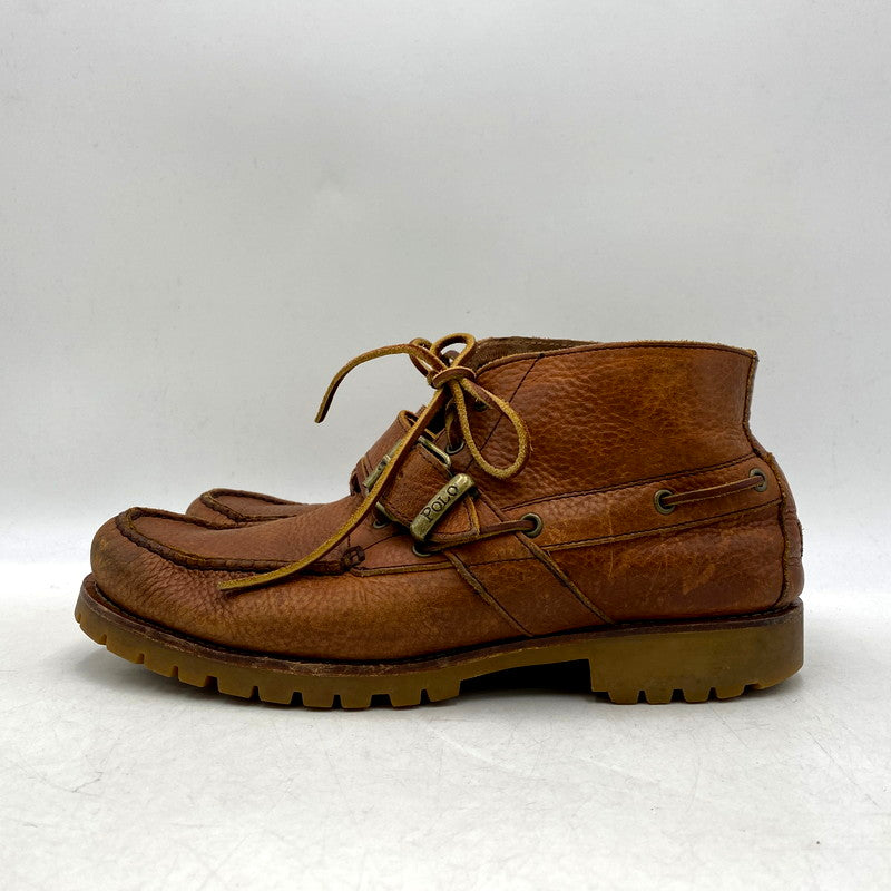 【中古品】【メンズ】 POLO RALPH LAUREN ポロ・ラルフローレン LACE UP BOOTS レースアップブーツ 中国製 シューズ 靴 164-241120-as-16-izu サイズ：9D カラー：ブラウン 万代Net店