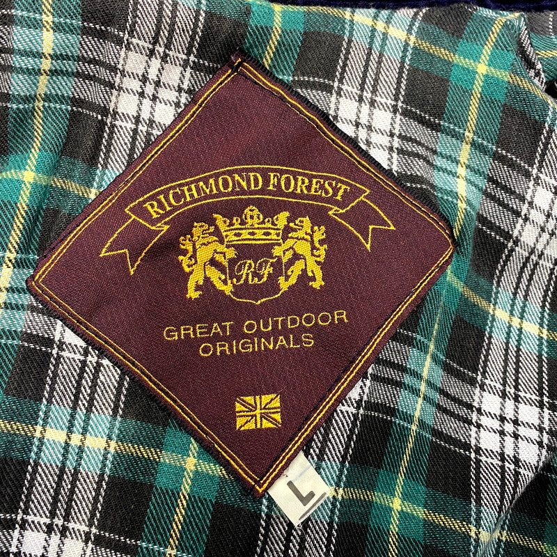 【中古品】【メンズ】  RICHMOND FOREST リッチモンド フォレスト 英国製 90S OILED JACKET オイルド ジャケット アウター 146-241118-mm-10-izu サイズ：L カラー：ネイビー系 万代Net店