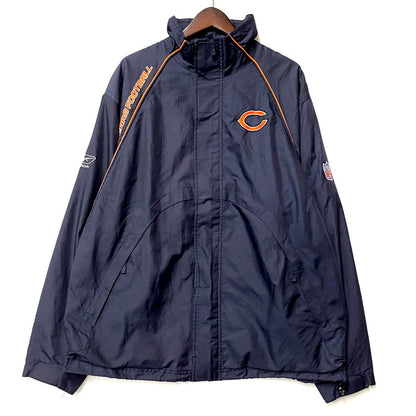 【中古品】【メンズ】 Reebok リーボック NFL TEAM APPAREL エヌエフエルチームアパレル BEARS FOOTBALL NYLON JACKET 5031A ベアーズ フットボール ナイロンジャケット 韓国製 アウター 146-241121-as-33-izu サイズ：L カラー：ネイビー 万代Net店