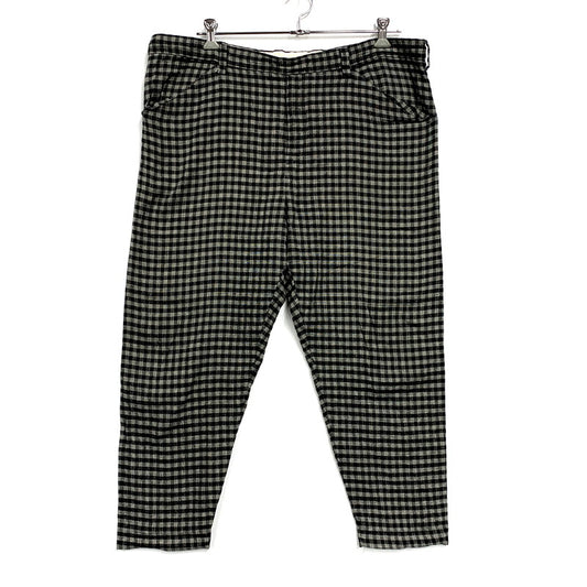 【中古品】【メンズ】 SUNSEA サンシー GINGHAM CHECK PANTS SNS-14S47 ギンガム チェック パンツ ボトムス 151-241119-as-05-izu サイズ：3 カラー：ブラック系 万代Net店