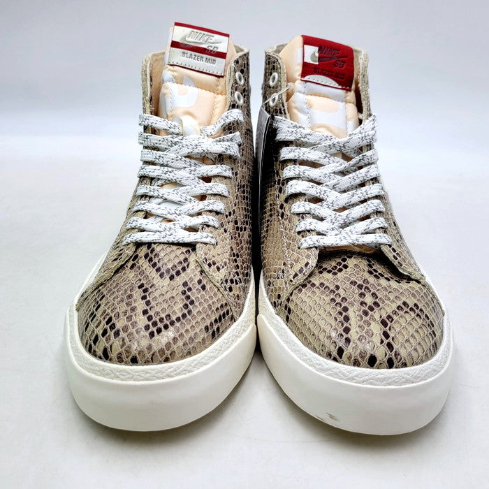 【中古美品】【メンズ】 NIKE SB ナイキエスビー × SOULLAND ソウルランド BLAZER MID QS CN4540-001 ブレザー ミッド QS スニーカー シューズ 靴 160-241120-as-27-izu サイズ：27.5cm カラー：LIGHT BONE/WHITE-PURE PLATINUM 万代Net店