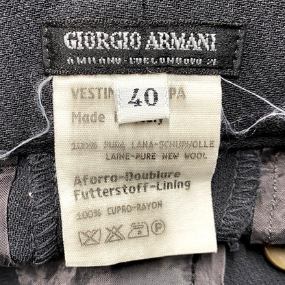 【中古品】【レディース】 GIORGIO ARMANI ジョルジオアルマーニ 90S WOOL SLACKS ウール スラックス パンツ ボトムス 171-241123-as-03-izu サイズ：40 カラー：ブラック 万代Net店