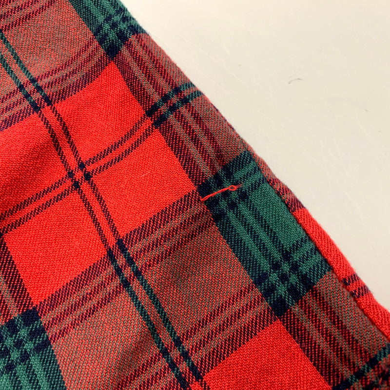 【現状渡し品】【メンズ】 L.L.Bean エルエルビーン 80-90S CHECK B.D.SHIRT チェック ボタンダウン シャツ USA製 ブロック体タグ 長袖 トップス 144-241123-as-17-izu サイズ：L カラー：レッド 万代Net店