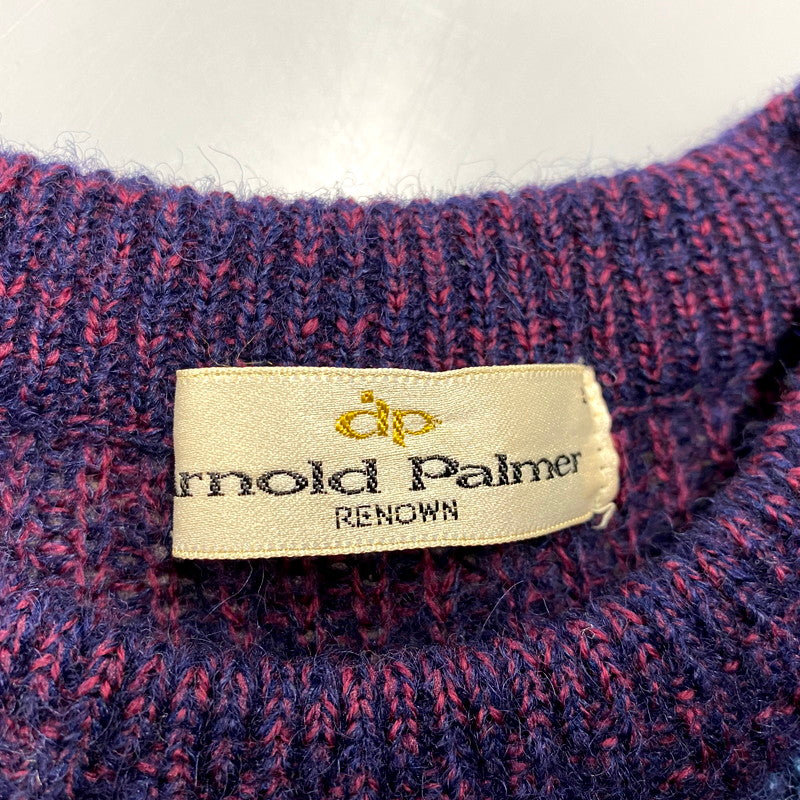 【中古品】【メンズ】 Arnold Palmer アーノルドパーマー 70-80S ACRYLIC KNIT SWEATER アクリルニットセーター 長袖 トップス 146-241123-as-09-izu サイズ：L カラー：マルチカラー 万代Net店