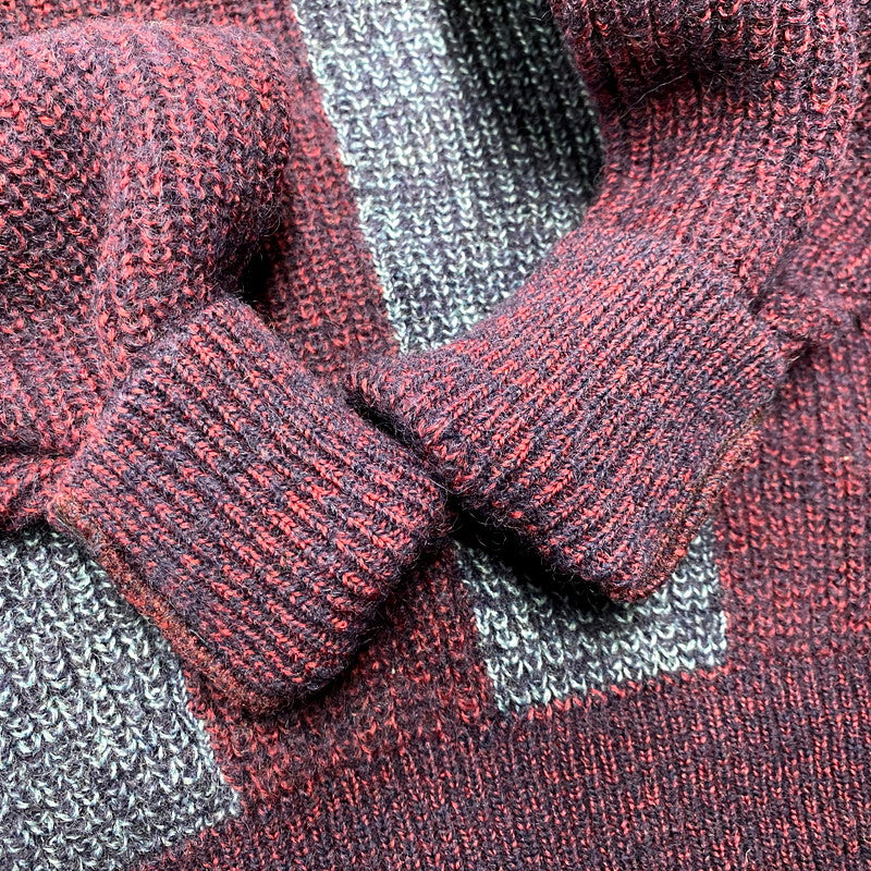 【中古品】【メンズ】 Arnold Palmer アーノルドパーマー 70-80S ACRYLIC KNIT SWEATER アクリルニットセーター 長袖 トップス 146-241123-as-09-izu サイズ：L カラー：マルチカラー 万代Net店